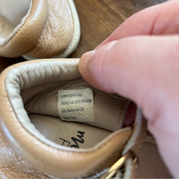 Monkey Feet Toddler Braided Leather Sandals. Size 18-24 months. - Picture 5 of 8